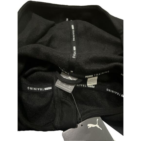 Puma Cropped Hoodie Jacket 1X Women Full-Zip Sweat Jacket Training Workouts Blak - Picture 8 of 10